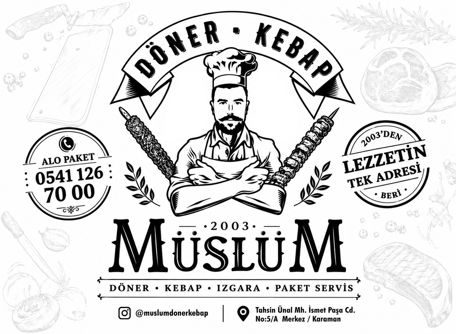Amerikan Servis & Tepsi Altı örnek